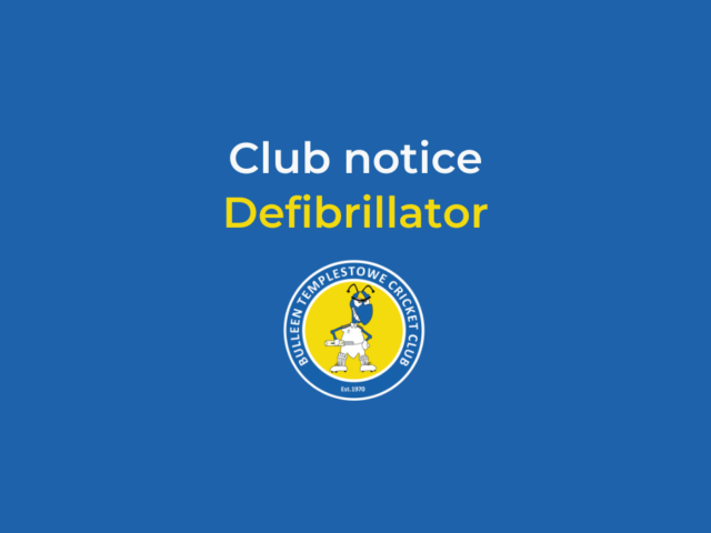 Club notice: Defibrillator